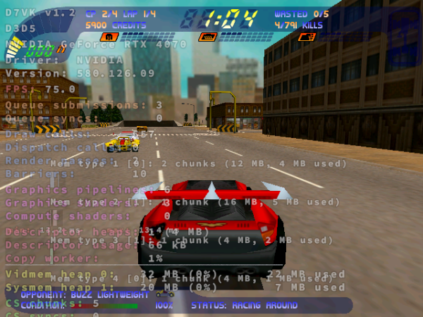  Выпуск D7VK 1.2, реализации Direct3D 5, 6 и 7 поверх API Vulkan 