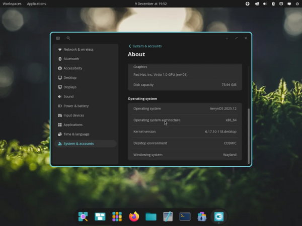  Обновление среды рабочего стола COSMIC 1.0.3 