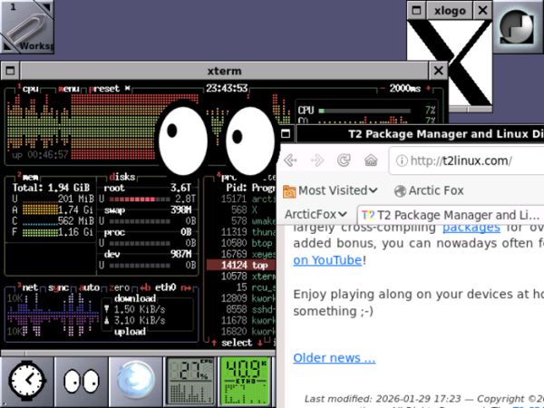В T2 Linux восстановили поддержку архитектуры ускорения XAA в X.Org Server