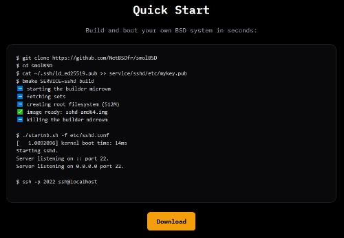 smolBSD с ядром ​​NetBSD-MicroVM для загрузки виртуальных машин