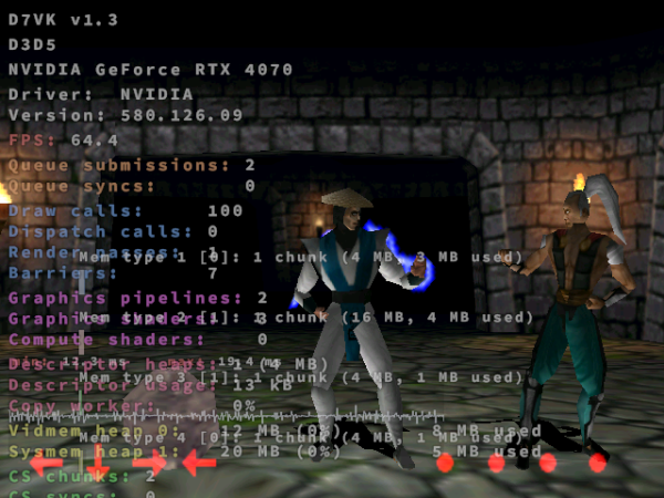  Выпуск D7VK 1.3, реализации Direct3D 5, 6 и 7 поверх API Vulkan 