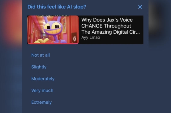YouTube начал расспрашивать пользователей, не попадалась ли им ИИ-бурда в роликах