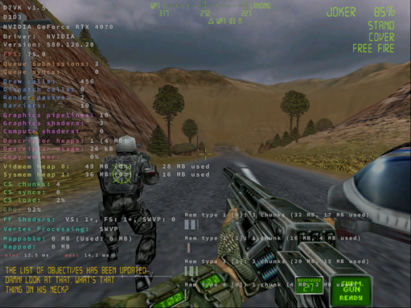  Выпуск D7VK 1.5 с добавлением поддержки Direct3D 3 