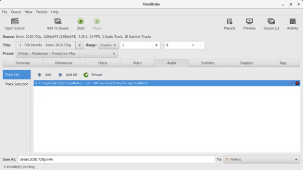  Выпуск программы для перекодирования видео HandBrake 1.11.0 