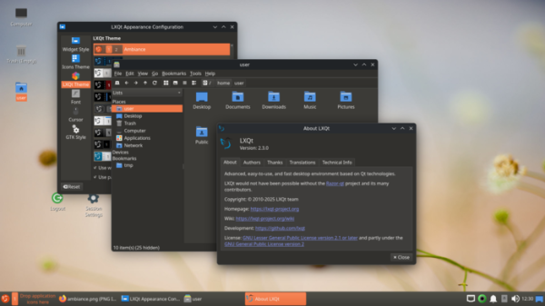  Опубликована среда рабочего стола LXQt 2.4.0 