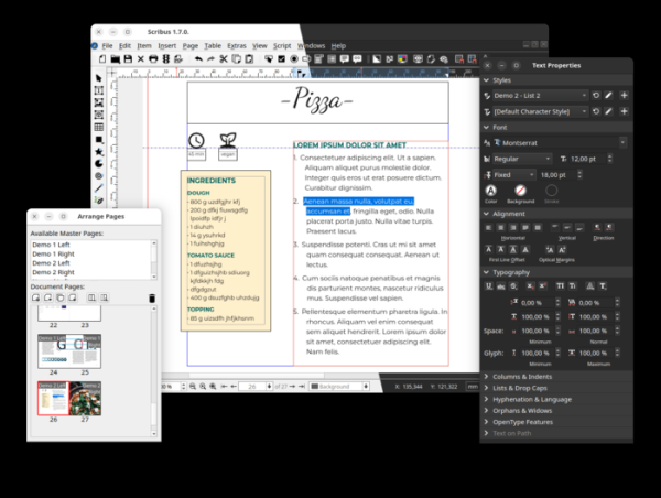  Новые версии свободного издательского пакета Scribus 1.6.6 и 1.7.3 