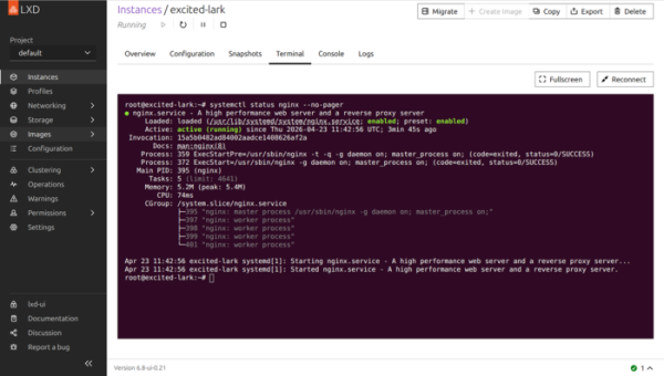 Выпуск инструментариев для управления контейнерами LXC 7.0 и LXD 6.8