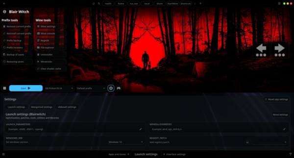 Релиз StartWine-Launcher 421, программы для запуска Windows-приложений и игр в Linux