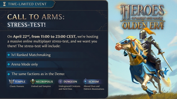 Разработчики Heroes of Might & Magic: Olden Era анонсировали масштабное мультиплеерное тестирование — вход свободный