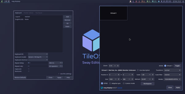 Релиз дистрибутива TileOS 2.0