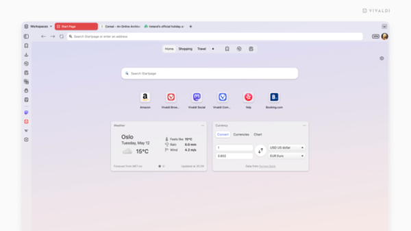 Выпуск браузера Vivaldi 8.0
