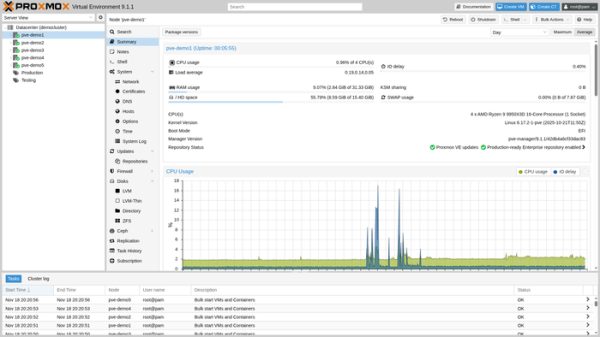 Выпуск Proxmox VE 9.2, дистрибутива для организации работы виртуальных серверов