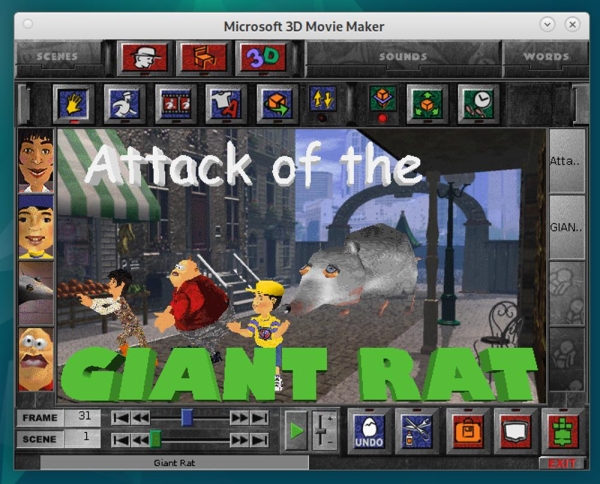 3D Movie Maker ΠΏΠΎΡΡΠΈΡΠΎΠ²Π°Π½ Π½Π° Linux