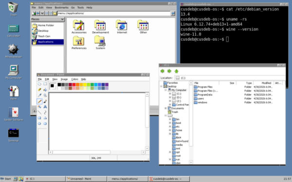  Выпуск C:/Deb, системы с Windows-подобным окружением на базе Linux 