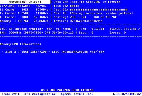  Выпуск системы тестирования памяти Memtest86+ 8.10 