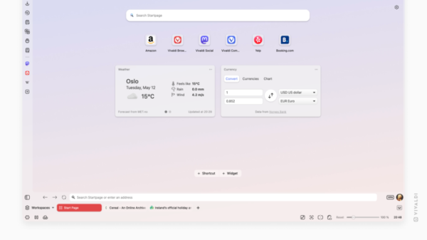 Выпуск браузера Vivaldi 8.0