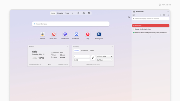 Выпуск браузера Vivaldi 8.0