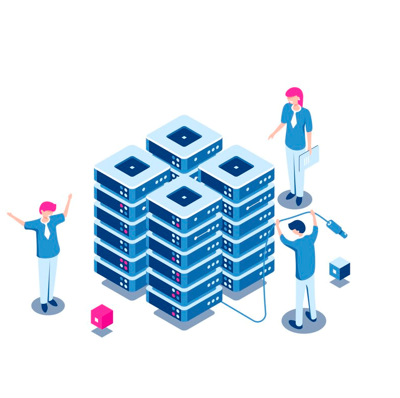 Server room rack database data center cloud storage blockchain technology engi