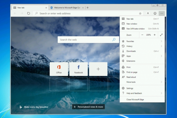 Новый Microsoft Edge доступен для Windows 7